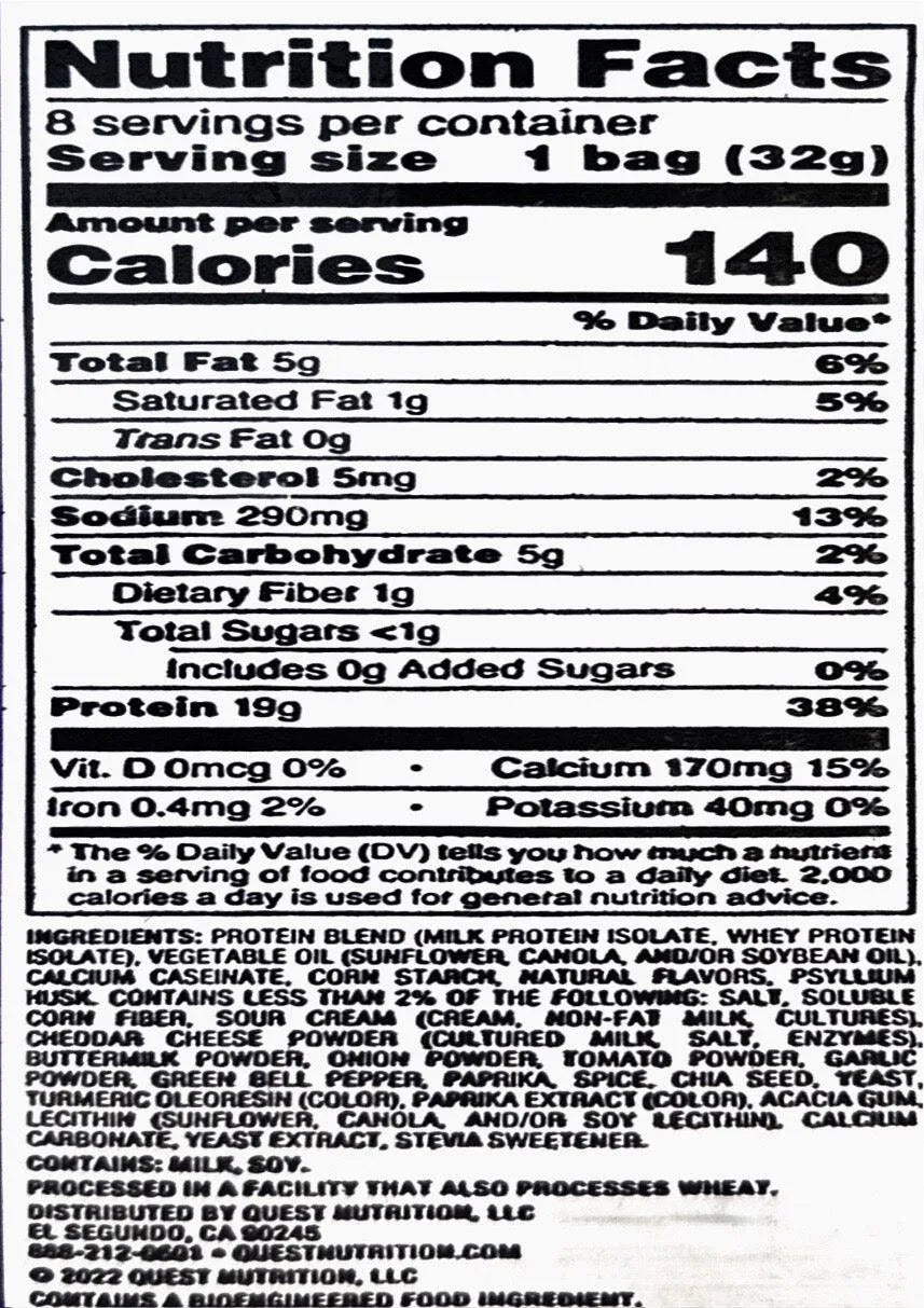 Tortilla Style Protein Chips - Quest - Protein Snack