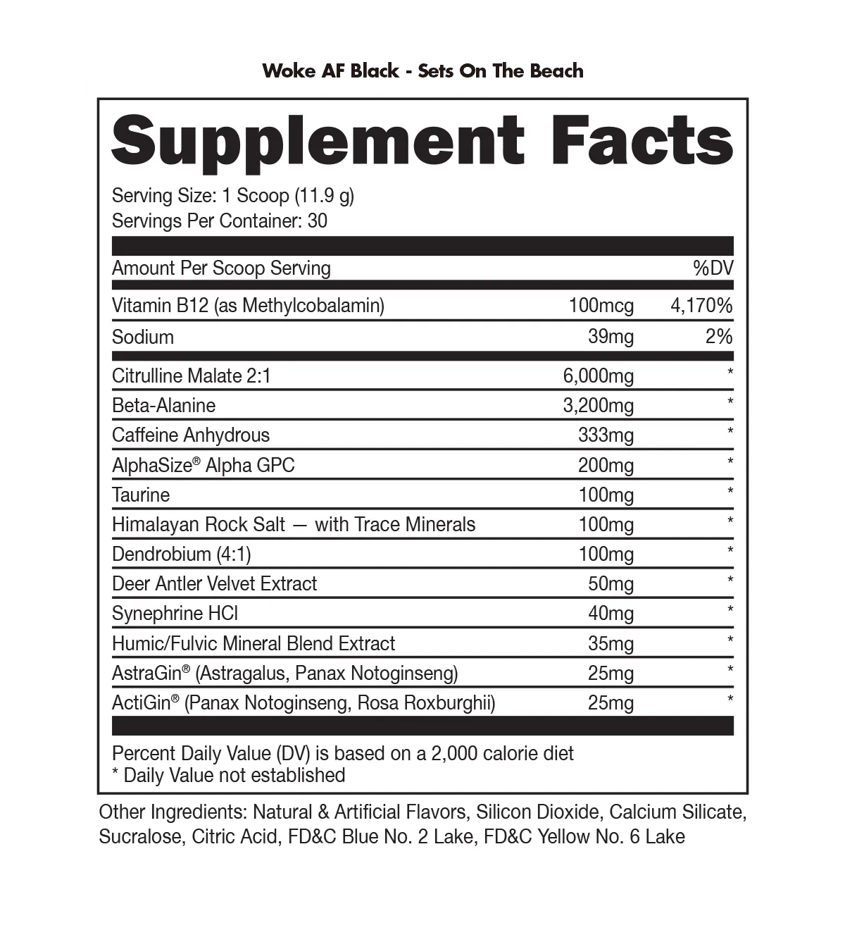 Woke Af-BLACK-High Stimulant Pre Workout-Bucked Up