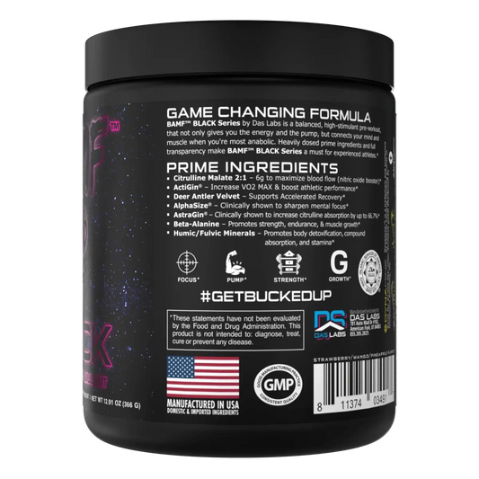 BAMF BLACK - High Stimulant Nootropic Pre-Workout-Bucked Up