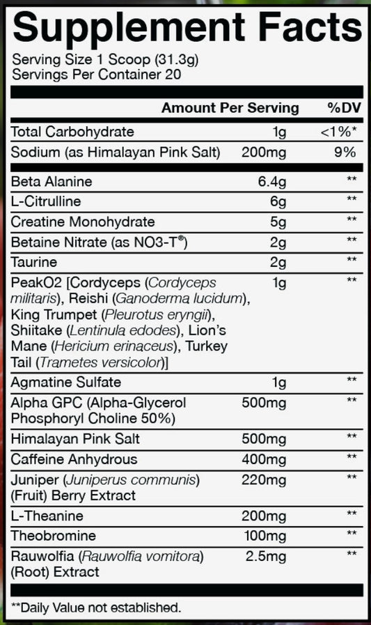 Bum Thuper Thavage Pre-Workout - Raw Nutrition