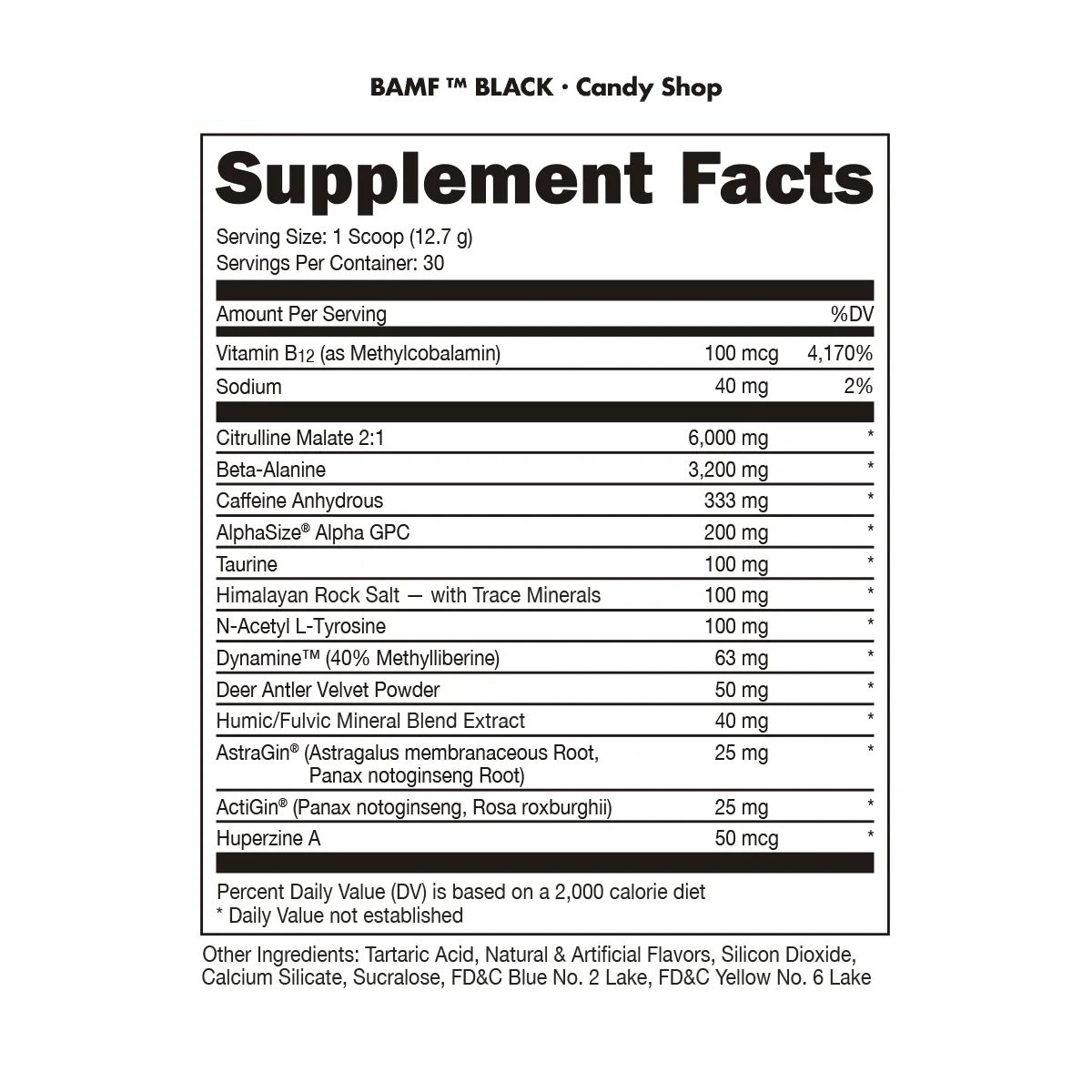 BAMF BLACK - High Stimulant Nootropic Pre-Workout-Bucked Up