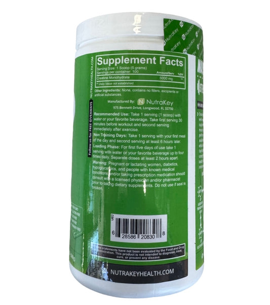 CREATINE MONOHYDRATE (500g)- Nutrakey
