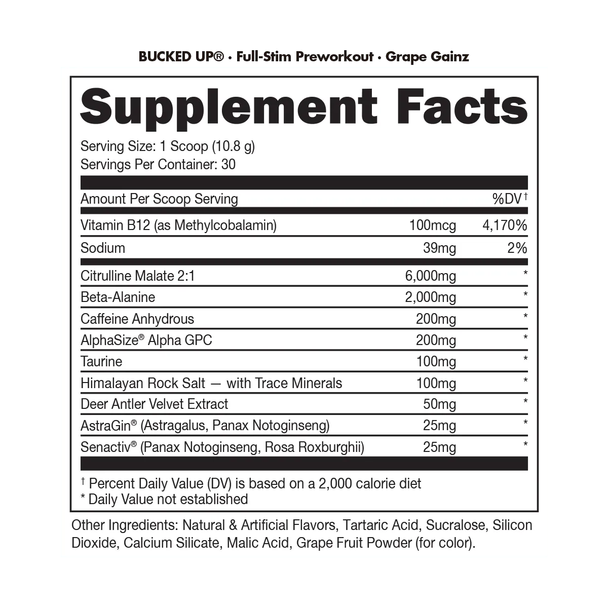 Bucked Up Pre-Workout