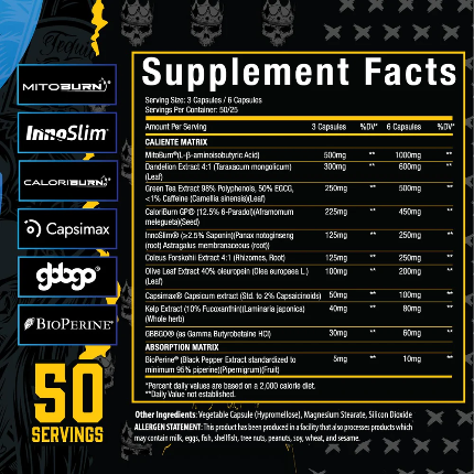 Caliente Non-Stim Fat Burner - Xtremis Cartel