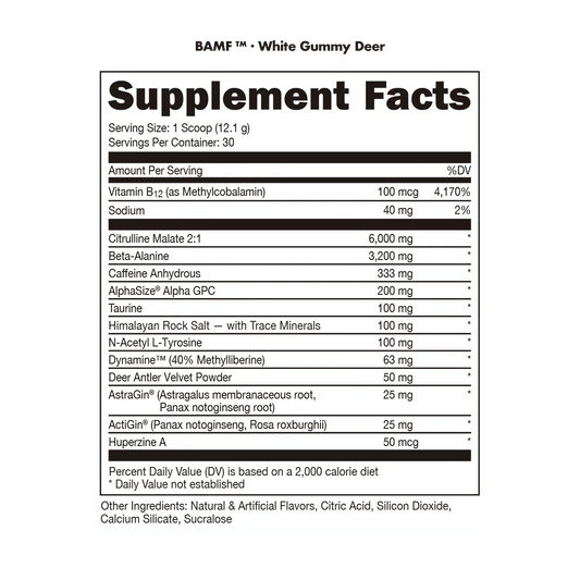 BAMF High Stimulant Nootropic Pre-Workout - Bucked Up