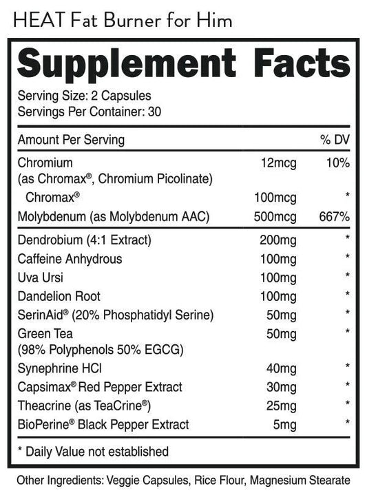 HEAT Fat Burner Capsules - Bucked Up