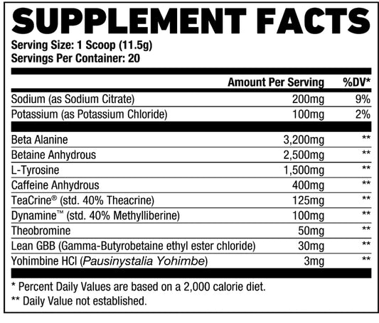 DBAP // EXTREME HIGH-STIM PRE-WORKOUT Axe & Sledge