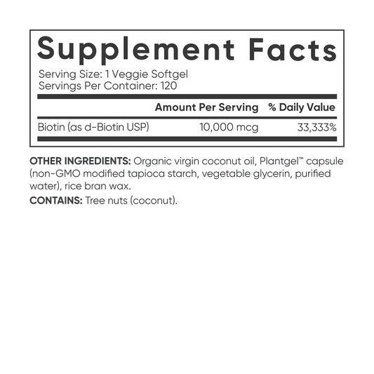 Biotin With Organic Coconut Oil-Sports Research