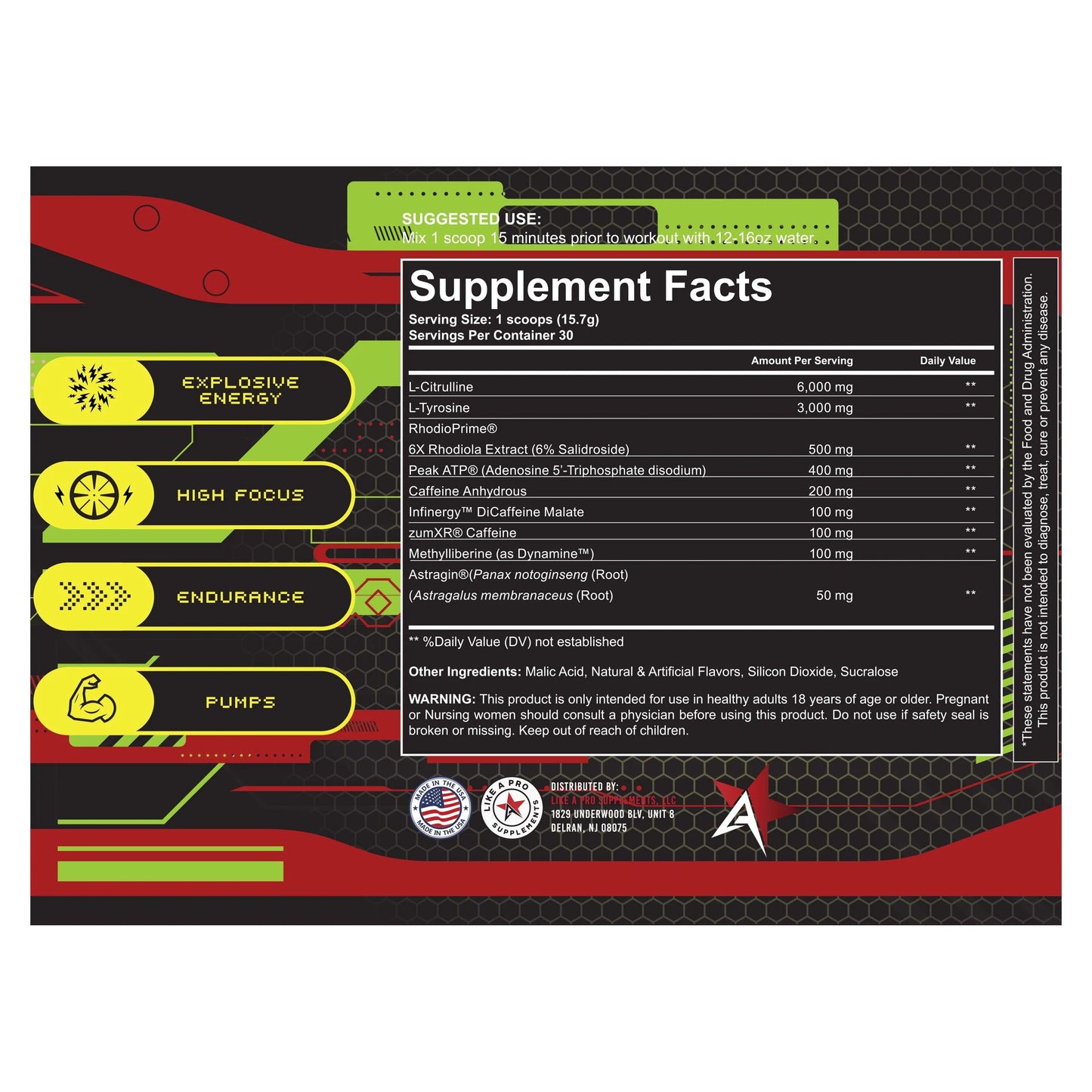 9 Volt High Energy Pre-Workout - Like A Pro