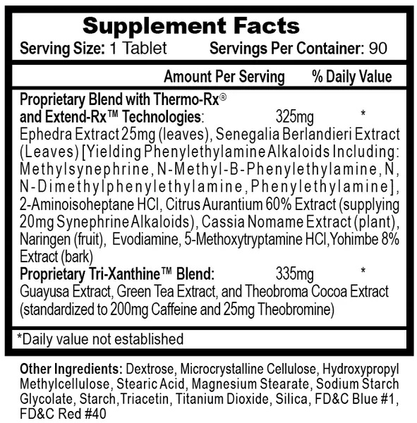 Lipodrene® Hardcore With Ephedra - Hi-Tech Pharmaceuticals