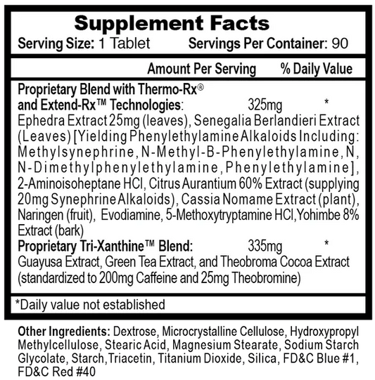 Lipodrene® Hardcore With Ephedra - Hi-Tech Pharmaceuticals