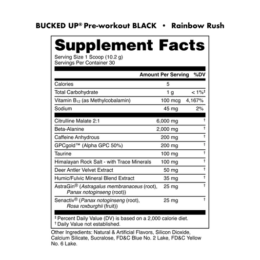 Bucked Up-BLACK Pre-Workout