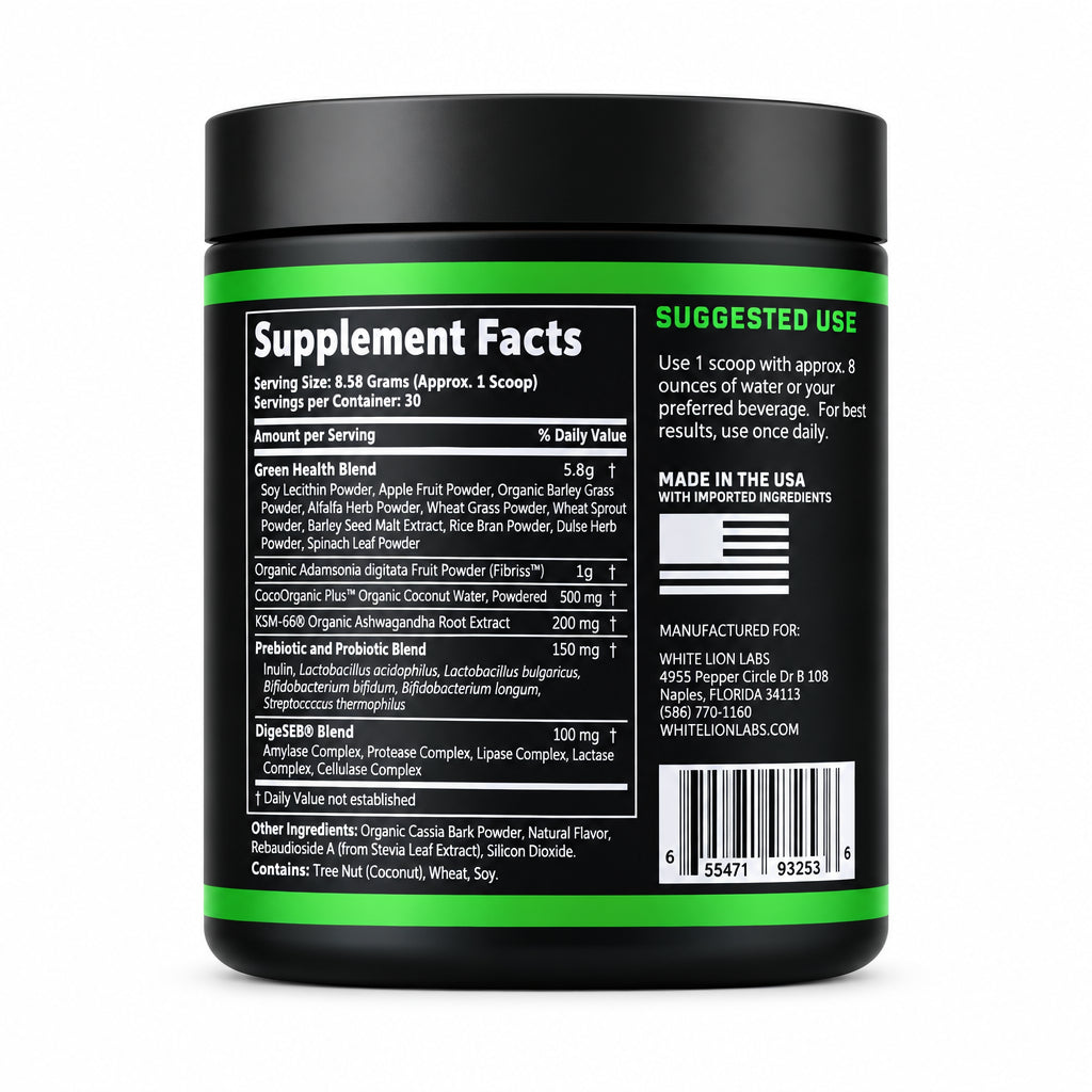 Greens+Fiber Apple Cinnamon - White Lion Labs