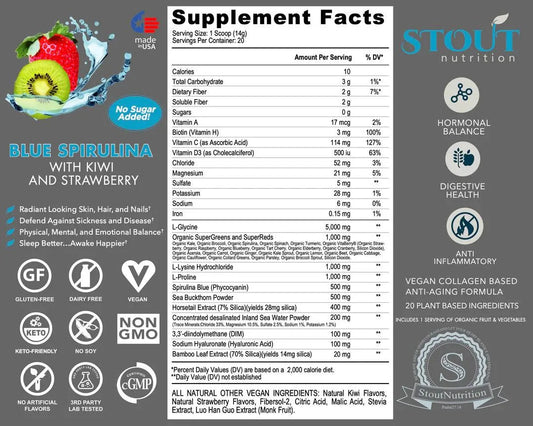 AGELESS VEGAN COLLAGEN BASED-STOUT NUTRITION