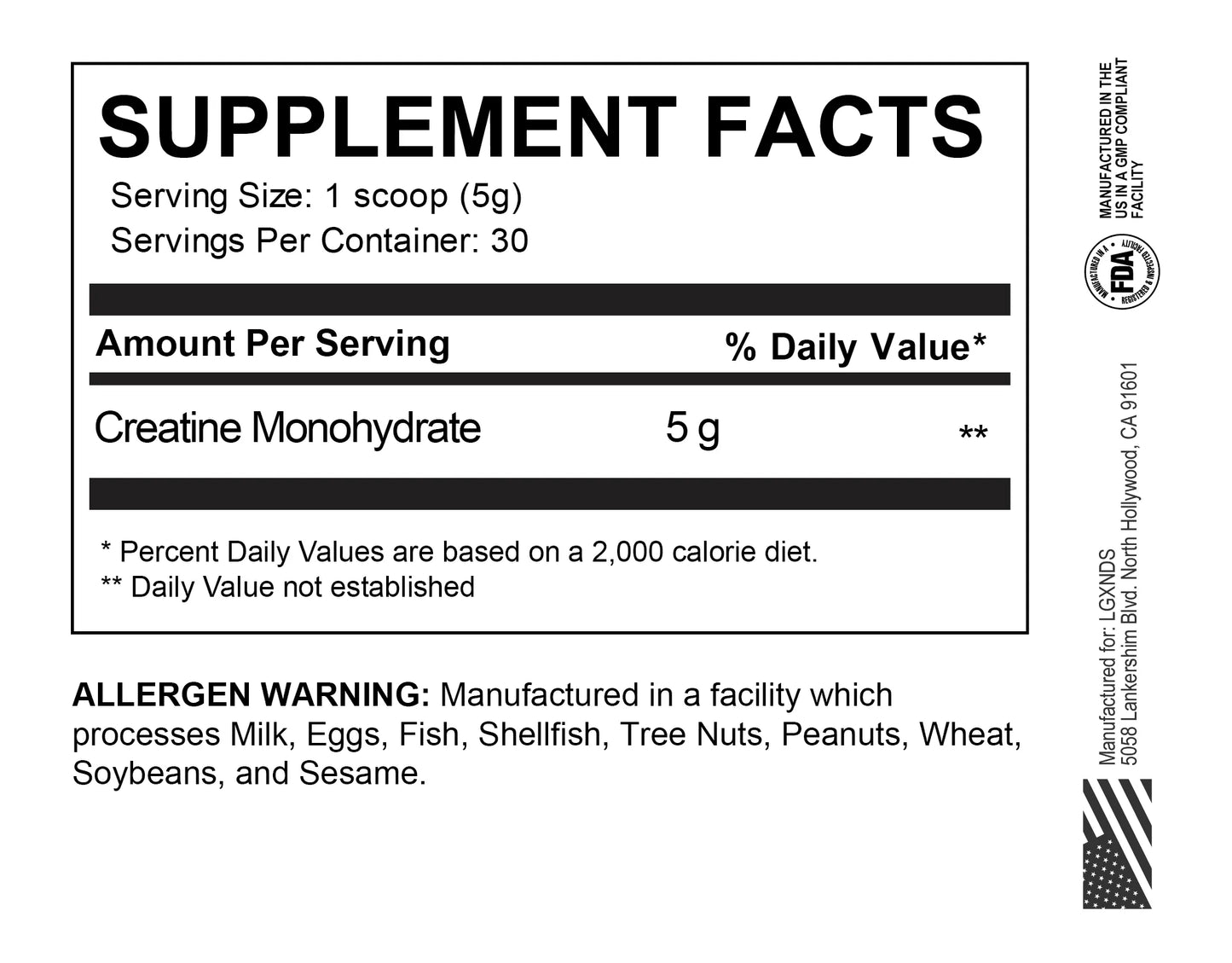 Creatine Monohydrate - LGXNDS