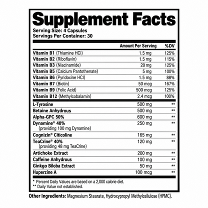 Nootropic "Mind Fuel" Cognitive Enhancer - White Lion Labs