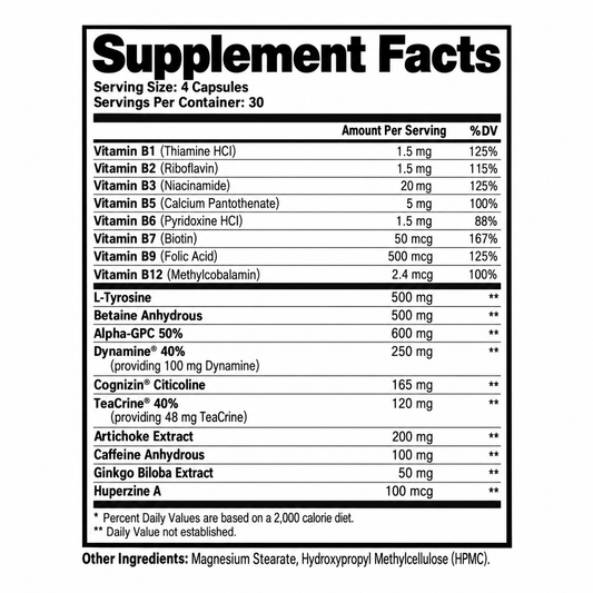 Nootropic "Mind Fuel" Cognitive Enhancer - White Lion Labs