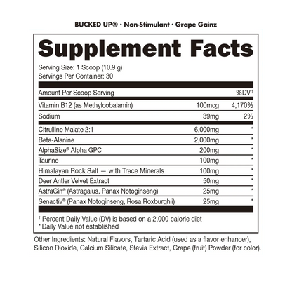Non Stimulant - Bucked Up