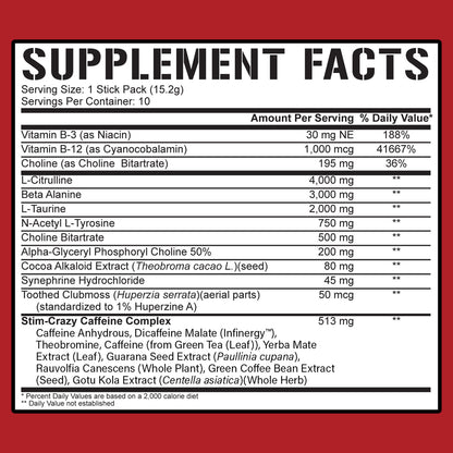 5150 Pre-Workout Sticks - 5% Nutrition