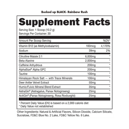 Bucked Up-BLACK Pre-Workout