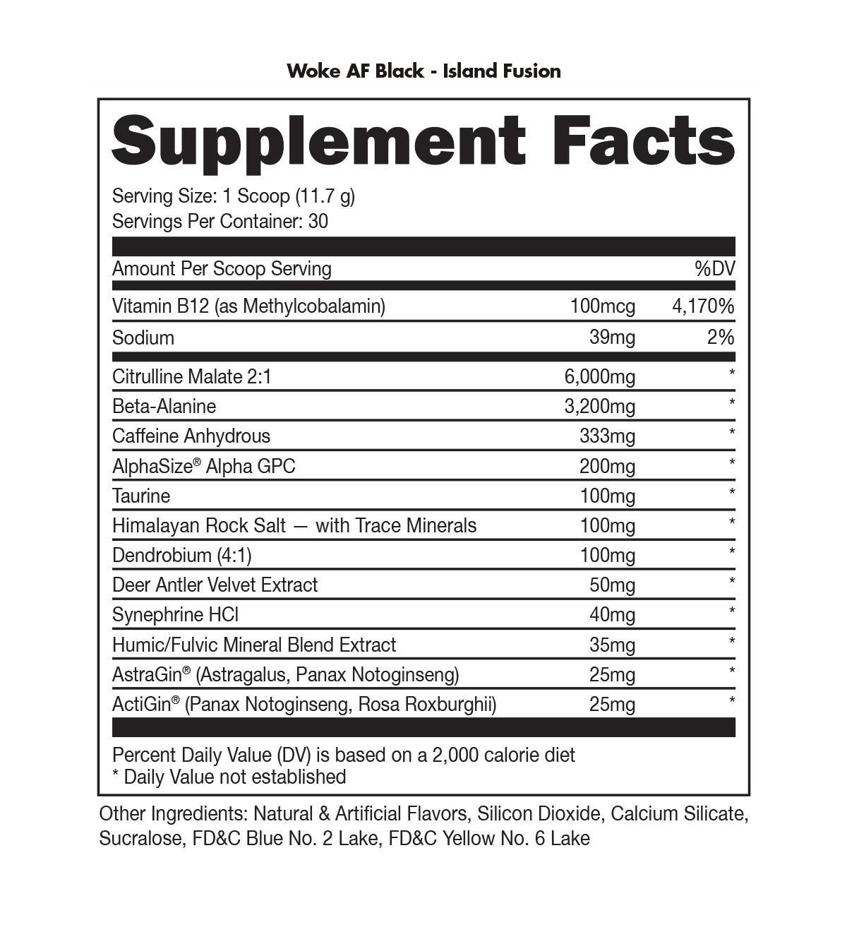 Woke Af-BLACK-High Stimulant Pre Workout-Bucked Up