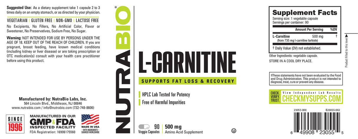 L Carnitine - Nutrabio