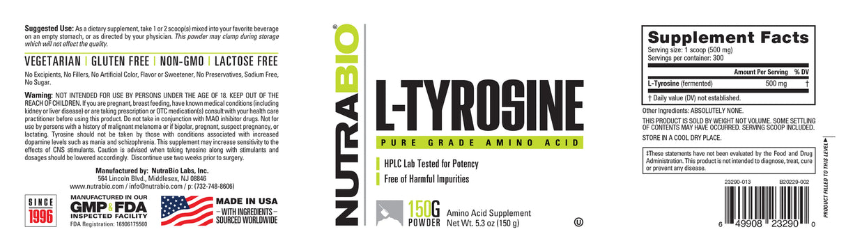 Nutrabio - L Tyrosine