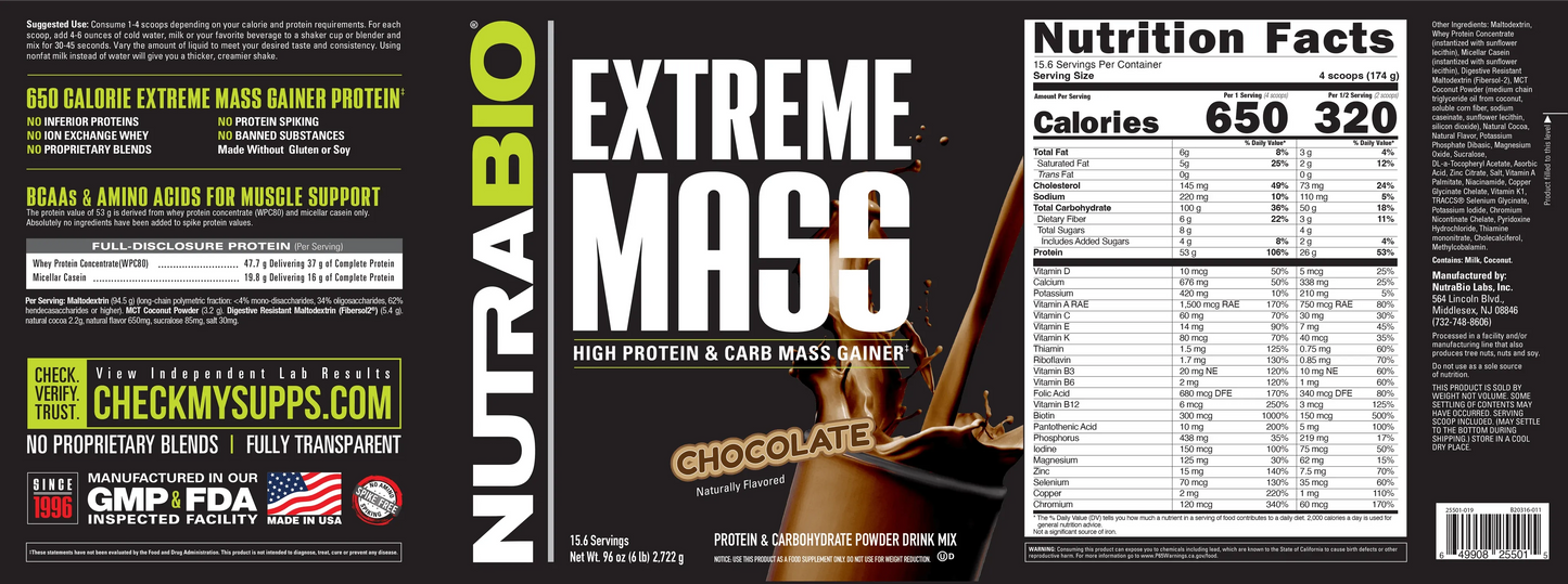 Nutrabio - Extreme Mass