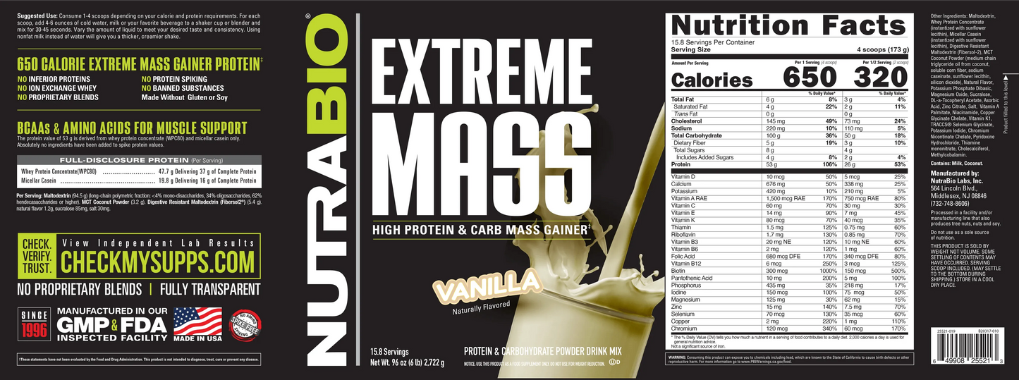 Nutrabio - Extreme Mass