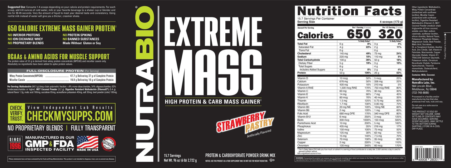 Nutrabio - Extreme Mass