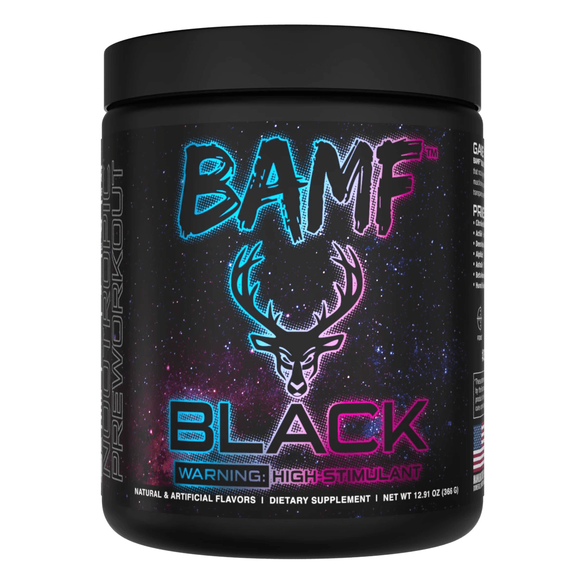 BAMF BLACK - High Stimulant Nootropic Pre-Workout-Bucked Up