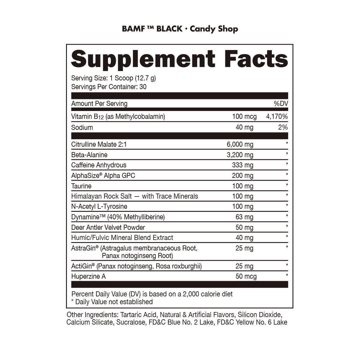 BAMF BLACK - High Stimulant Nootropic Pre-Workout-Bucked Up