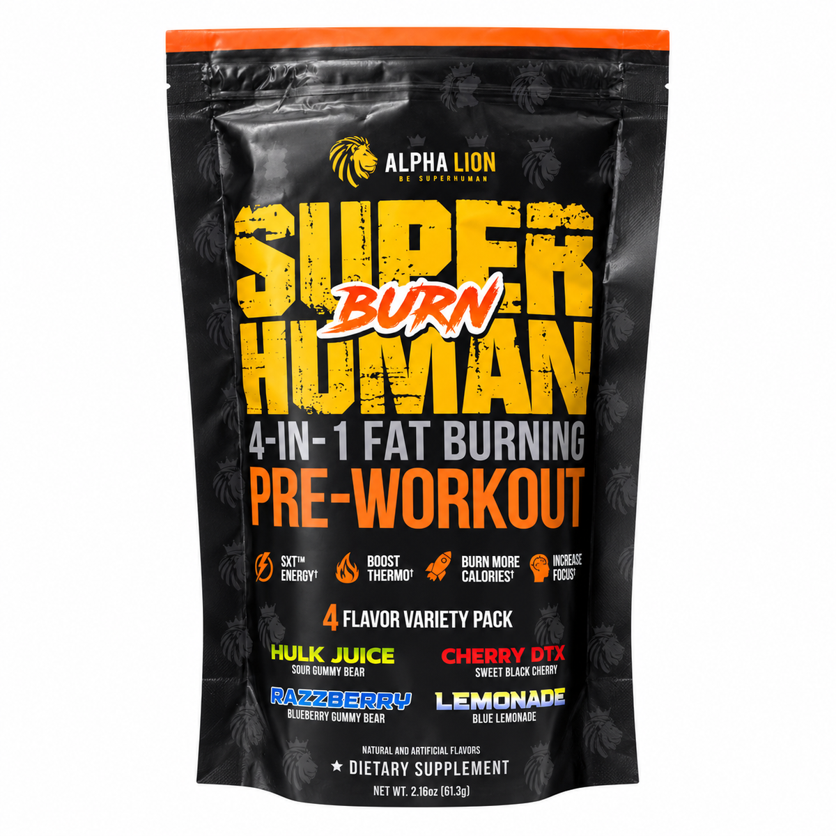 Super Human Burn 4-IN-1 FAT BURNNING PRE WORKOUT STICK PACKS
