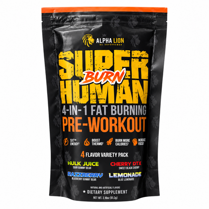 Super Human Burn 4-IN-1 FAT BURNNING PRE WORKOUT STICK PACKS