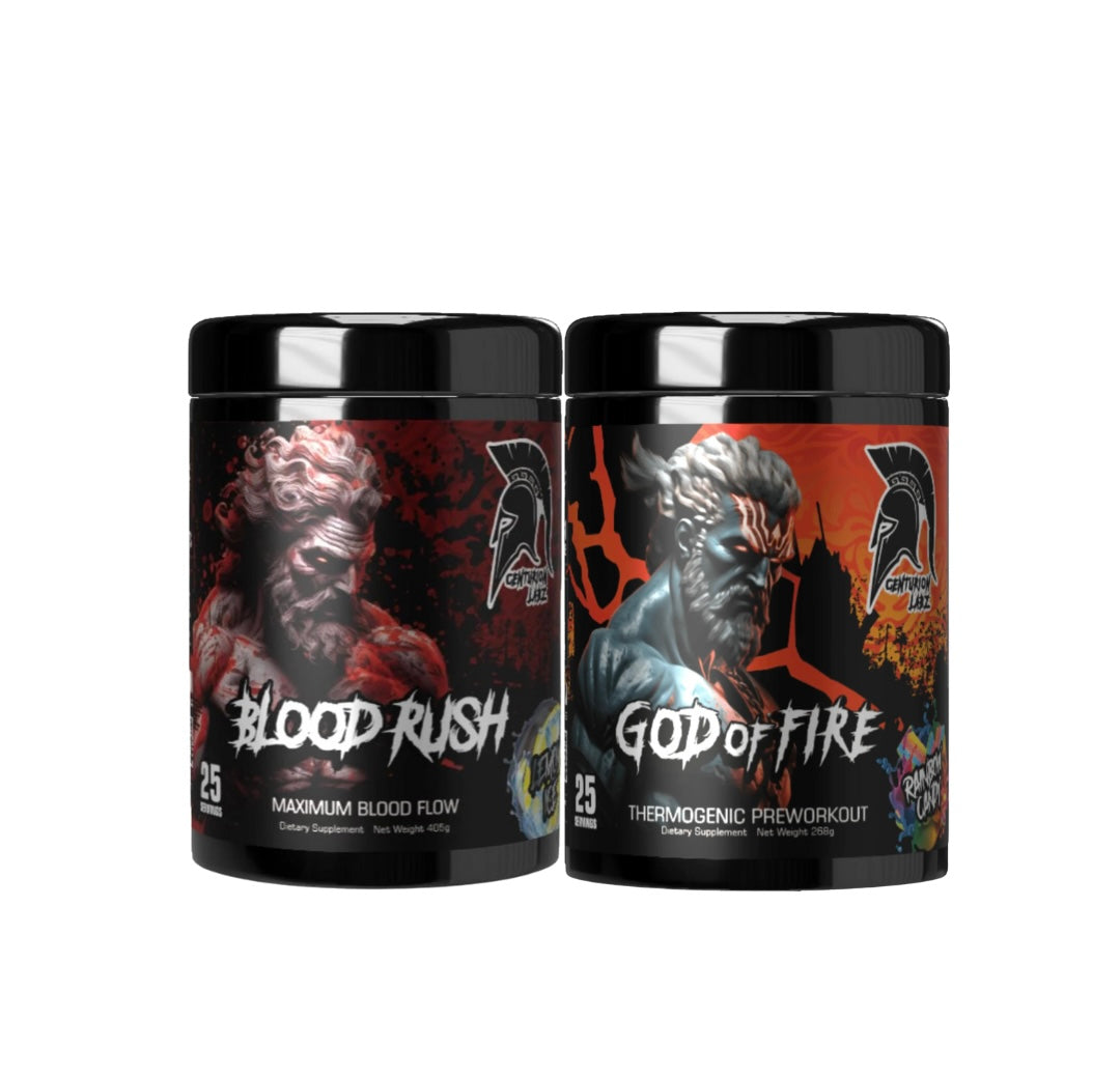 BLAZING PUMP STACK: GOD OF FIRE & BLOOD RUSH - Centurion Labz