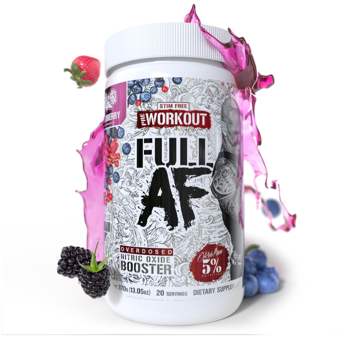 Full Af Nitric Oxide Booster & Non-Stim Pre-Workout - 5% Nutrition
