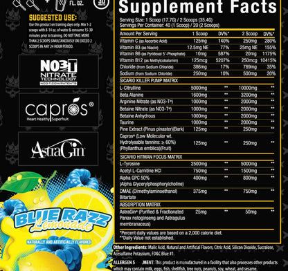 SICARIO STIM FREE PRE WORKOUT - Xtremis Cartel