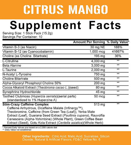 5150 Pre-Workout Sticks - 5% Nutrition