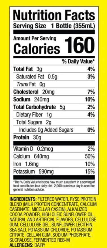 LOADED PROTEIN SHAKE RTD - Ryse Supplements
