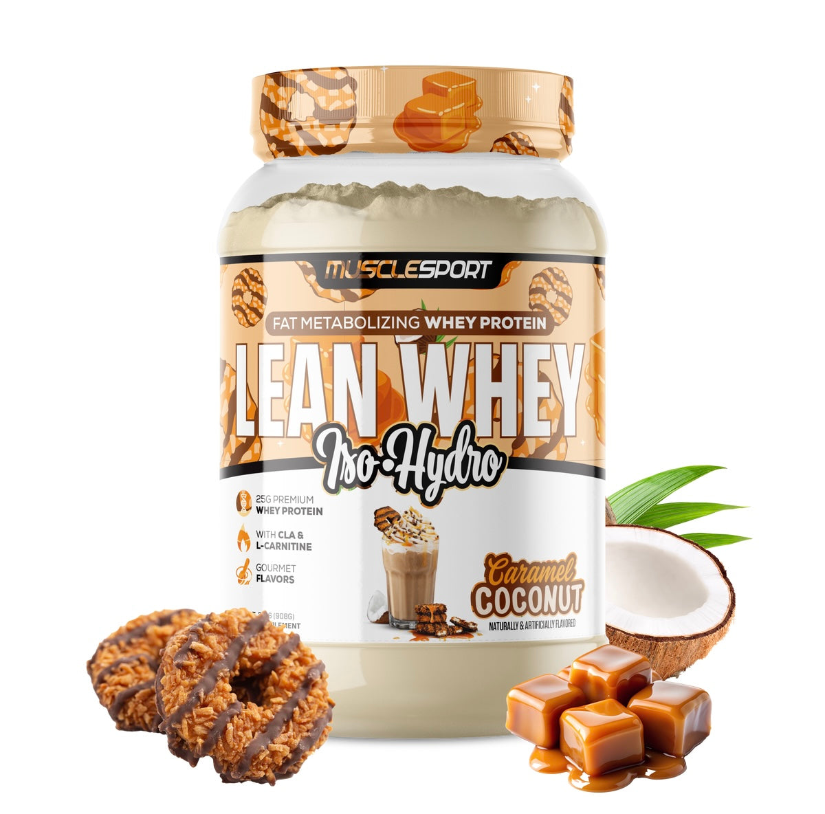 MuscleSport - Lean Whey 2 Lbs / Coconut Caramel MuscleSport - Lean Whey 2 Lbs / Coconut Caramel