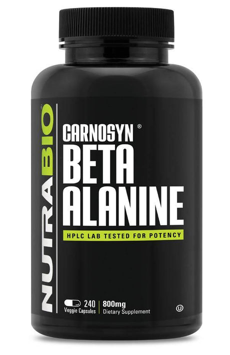 NutraBio - Beta Alanine (240 Vegetable Capsules) - Prime Sports Nutrition