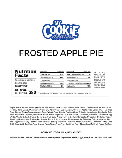 20g Frosted Apple Pie Protein Pastry - My Cookie Dealer
