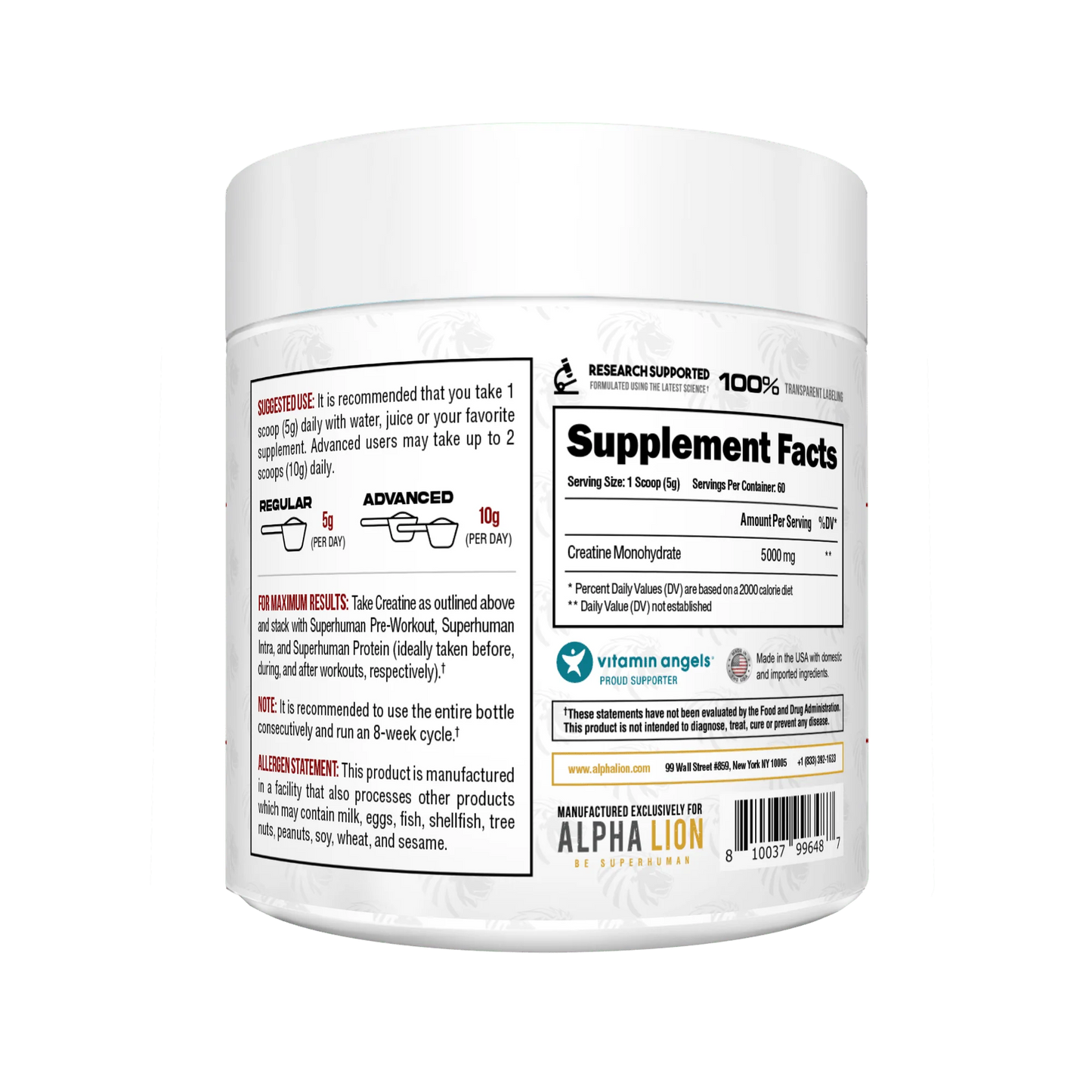 Creatine - Strength Powder Recovery - Alpha Lion
