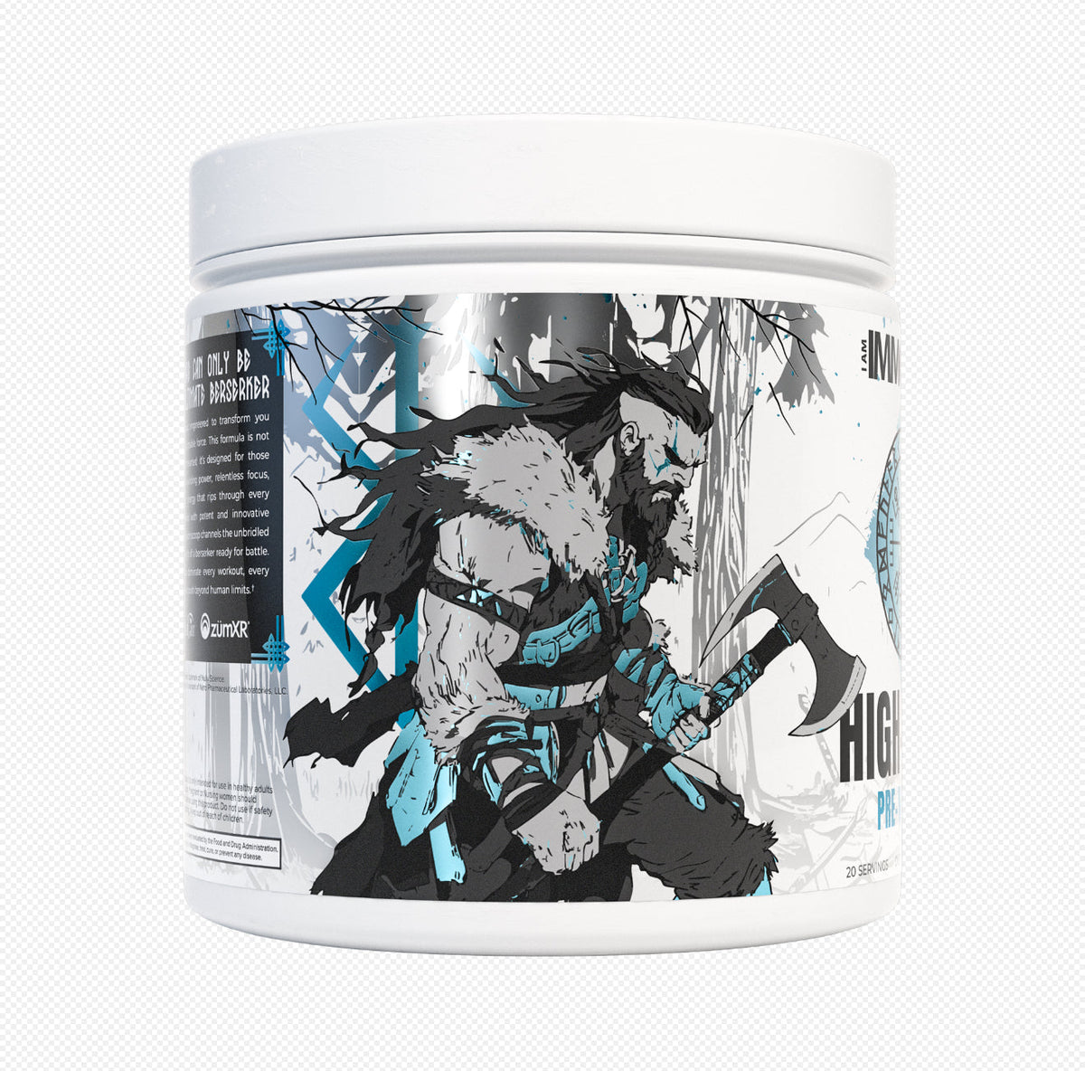 I Am Immortal High Stim Pre-Workout Berserker Seabreeze Colada back