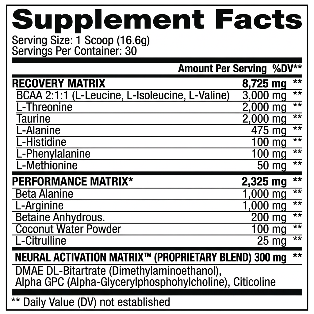 DRIPNOSIS BCAA EAA HYDRATION NOOTROPIC - AFTERDARK