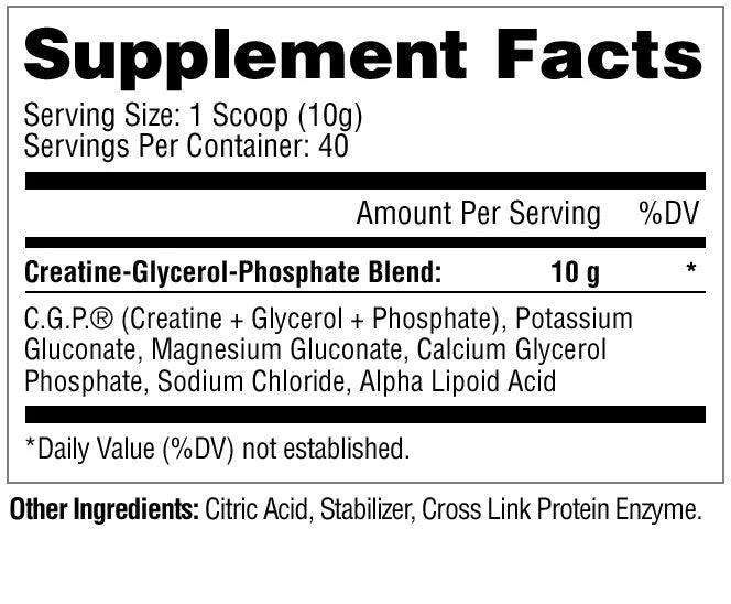 C.G.P (Creatine Glycerol Phosphate) - Metabolic Nutrition