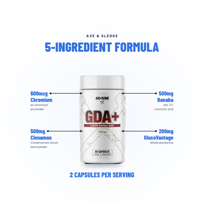 GDA+ // GLUCOSE DISPOSAL AGENT - AXE & SLEDGE SUPPLEMENTS