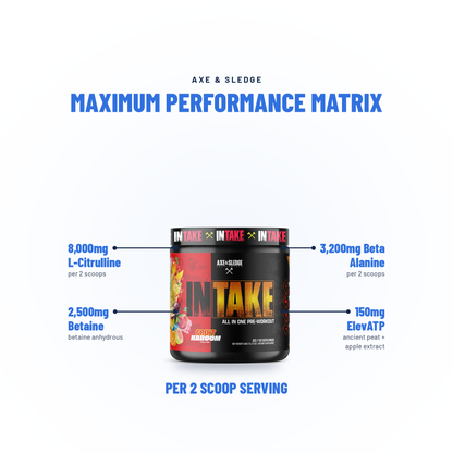 INTAKE // ALL-IN-ONE PRE-WORKOUT - AXE & SLEDGE SUPPLEMENTS