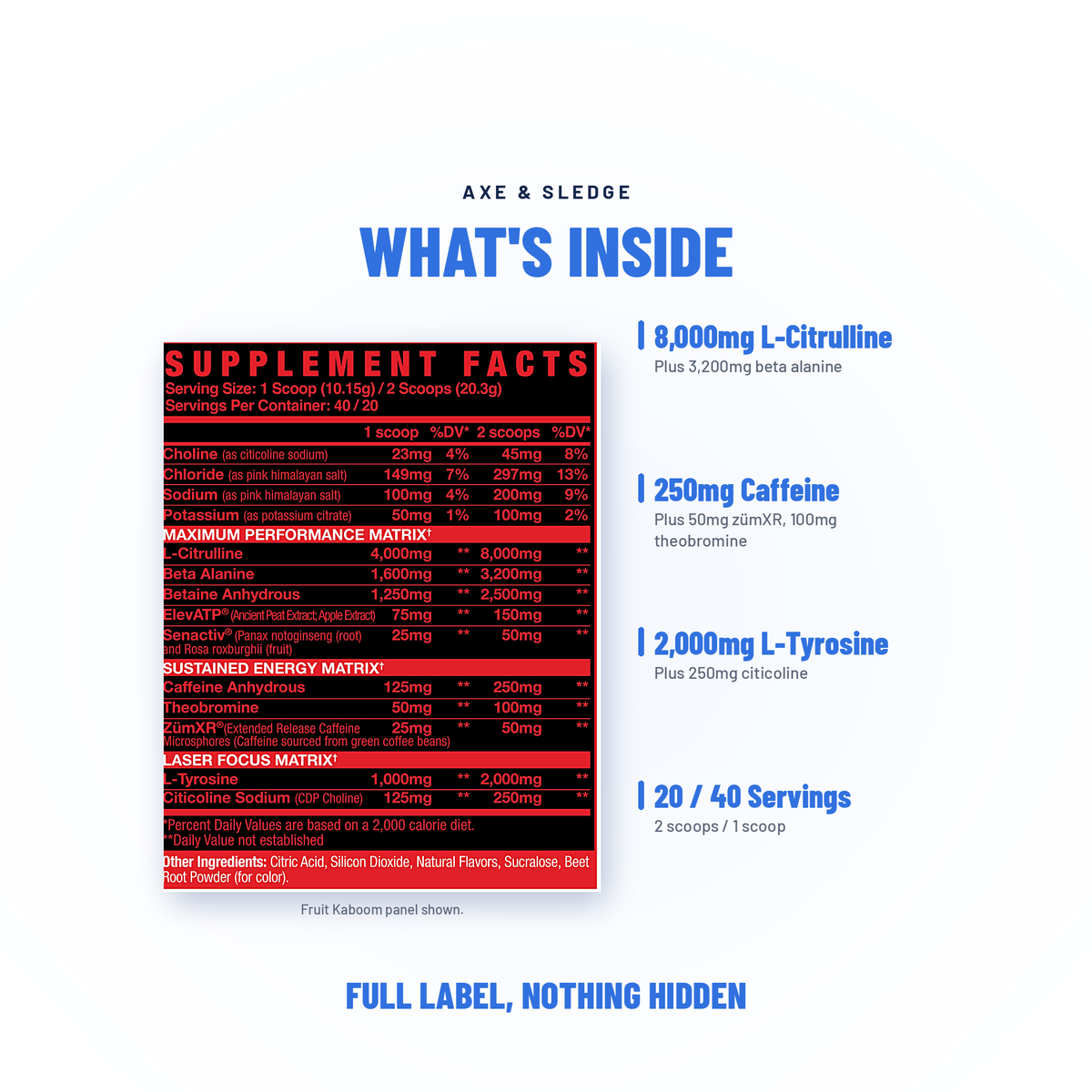 INTAKE // ALL-IN-ONE PRE-WORKOUT - AXE & SLEDGE SUPPLEMENTS