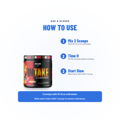 INTAKE // ALL-IN-ONE PRE-WORKOUT - AXE & SLEDGE SUPPLEMENTS